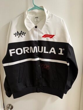 Hybrid & Company White and Black F1 Logo Polo